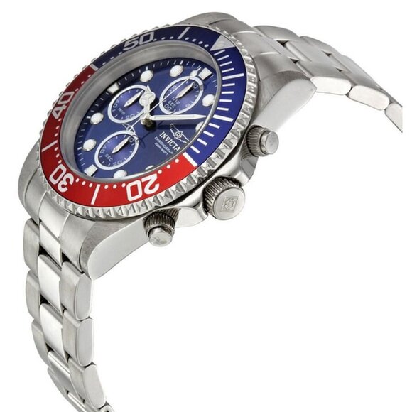 NWT Authentic Invicta Pro Diver Chronograph Blue Dial Pepsi Bezel Men's Watch - Picture 2 of 4